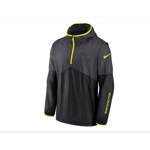 Nike Denver Broncos Volt Anthracite Half-Zip Jacket - NWT - Size L - Picture 1 of 7